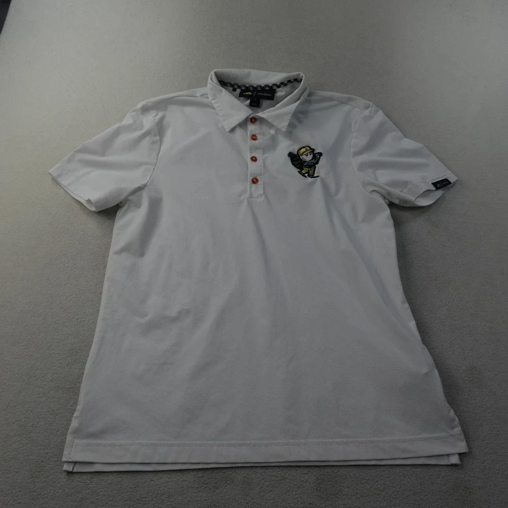 adidas x Malbon Golf Polo Mens S White Buckets Crosby Collection IN7569